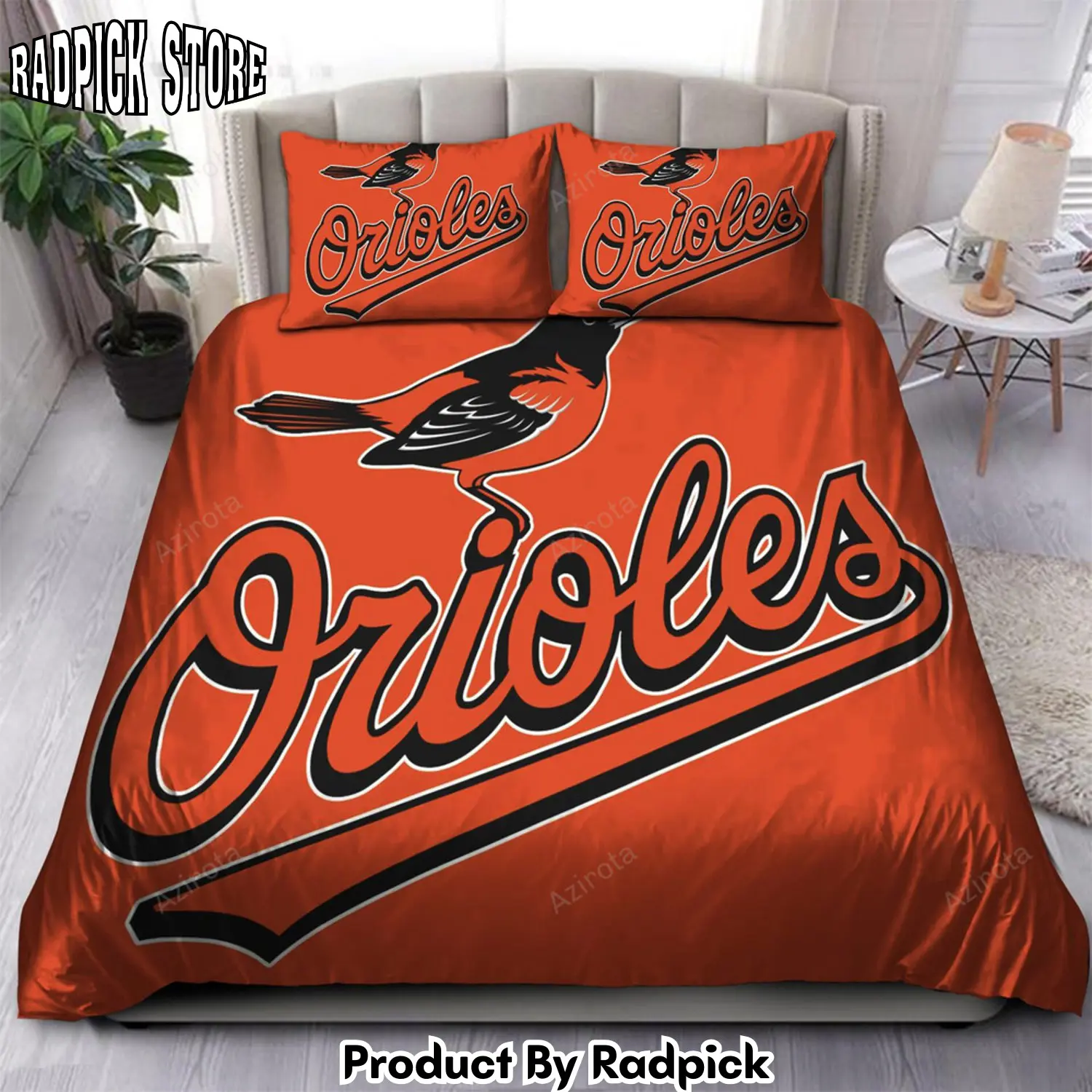 Radpick baltimore orioles bedding set v3 rp3278522